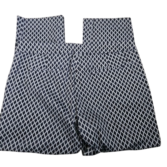 Donna Ricco Womens Pants Size 14 Blue White Slant Pockets Mid Rise - Picture 3 of 10
